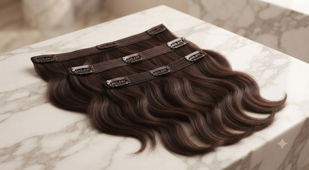 Extensiones de Cabello Clip-In Onduladas 22" - 220 g