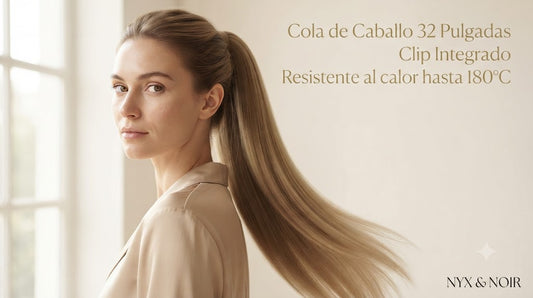 Coleta Lisa Envolvente 24" | Wrap Around | Fibra Sintética