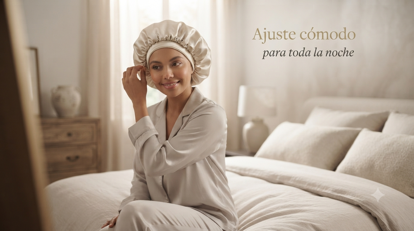 Gorro Satinado para Dormir Antifrizz | Ajuste Cómodo | Protege el Cabello Durante la Noche