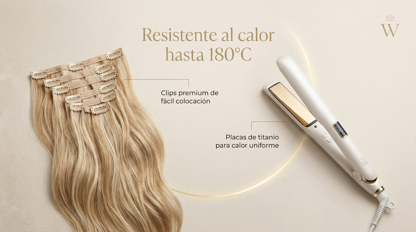 Extensiones de Cabello Clip-In Onduladas 22" - 220 g