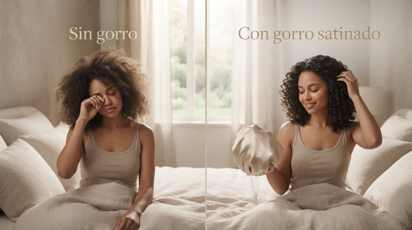 Gorro Satinado para Dormir Antifrizz | Ajuste Cómodo | Protege el Cabello Durante la Noche