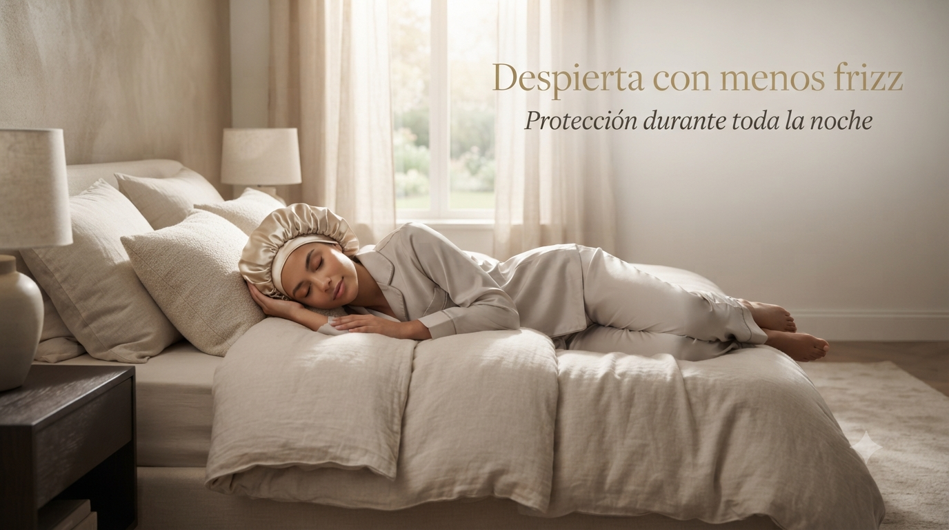 Gorro Satinado para Dormir Antifrizz | Ajuste Cómodo | Protege el Cabello Durante la Noche