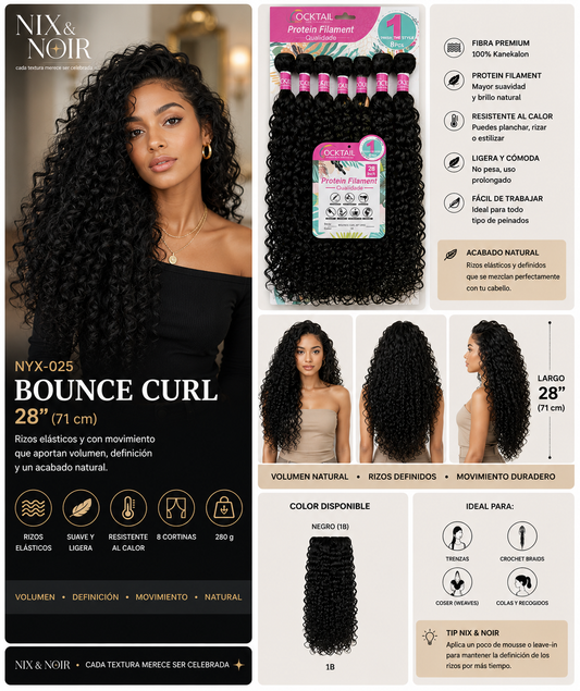 Extensiones de Bioproteína Bounce Curl 28" | 8 Cortinas | 280 g